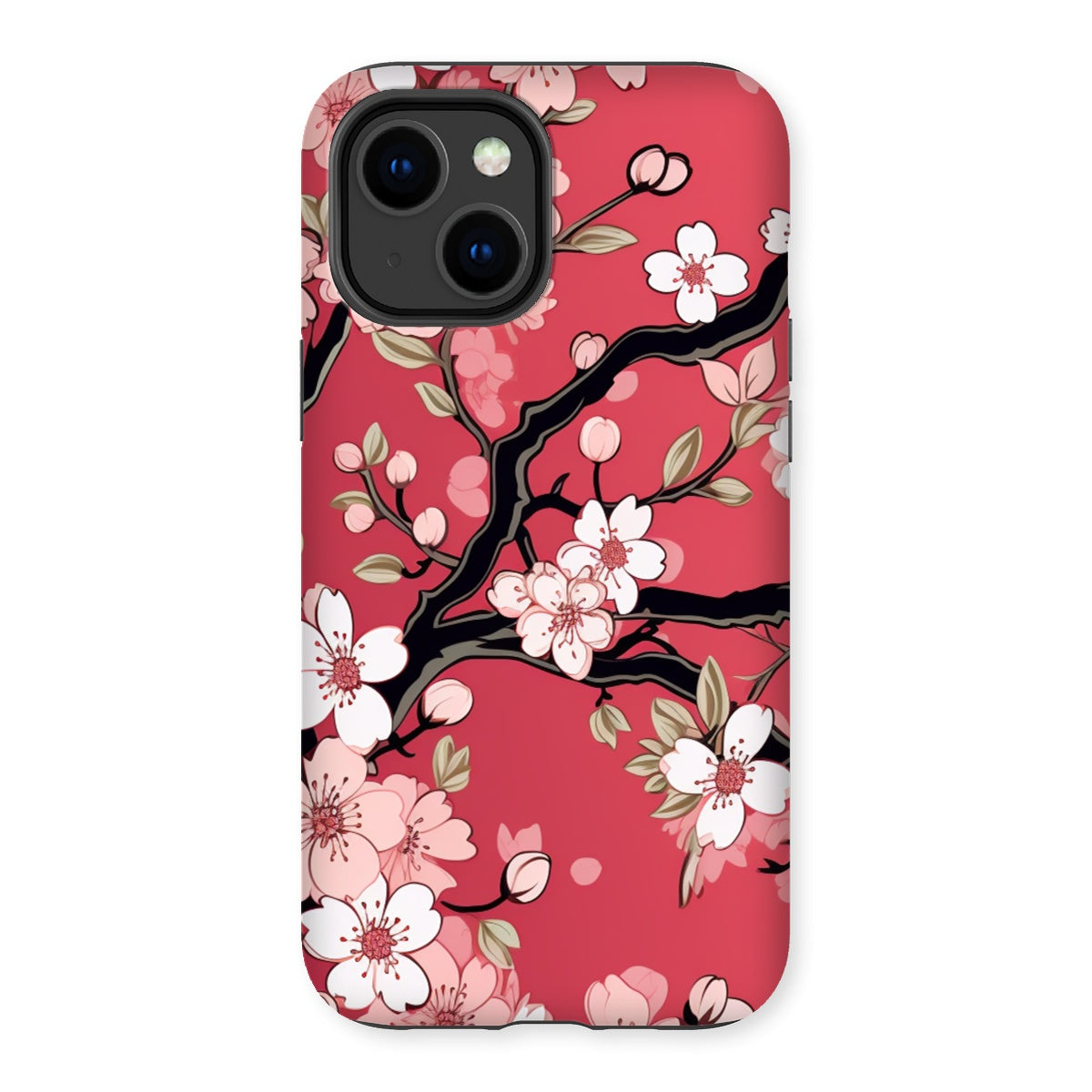 Fuchsia & Cherry Blossom Tough Phone Case