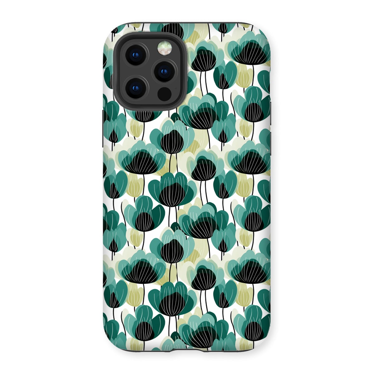 Nordic Floral Green Tough Phone Case