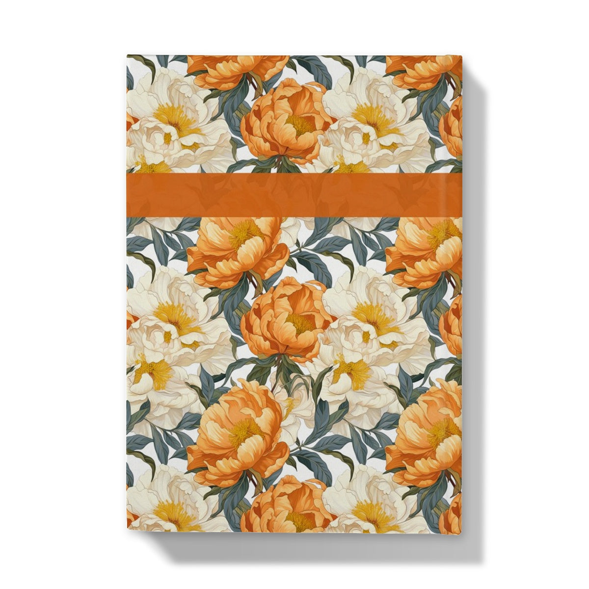 Orange Peonies Hardback A5 Journal