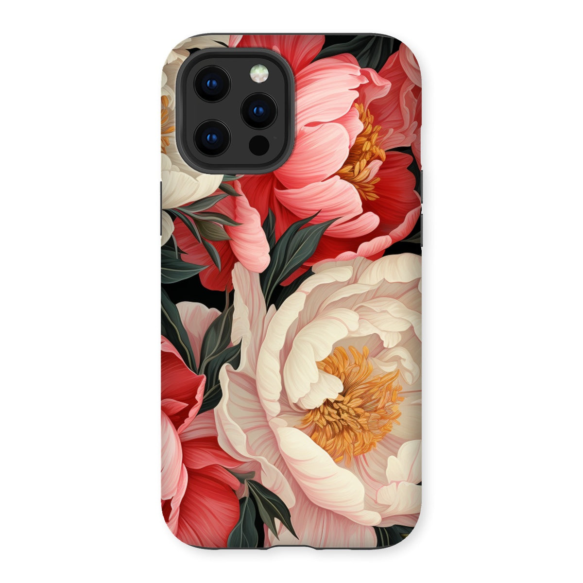 Pink White Peonies Tough Phone Case