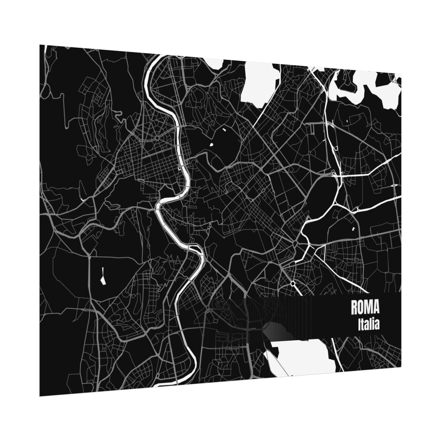 Roma Map Rolled Poster