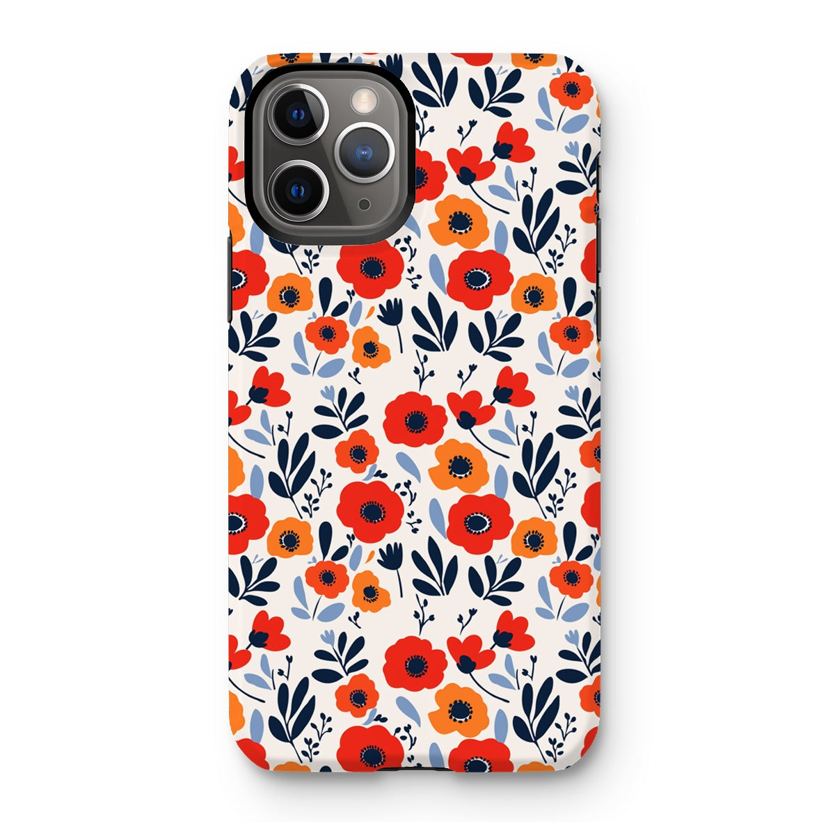 Orange Red Poppies Tough Phone Case