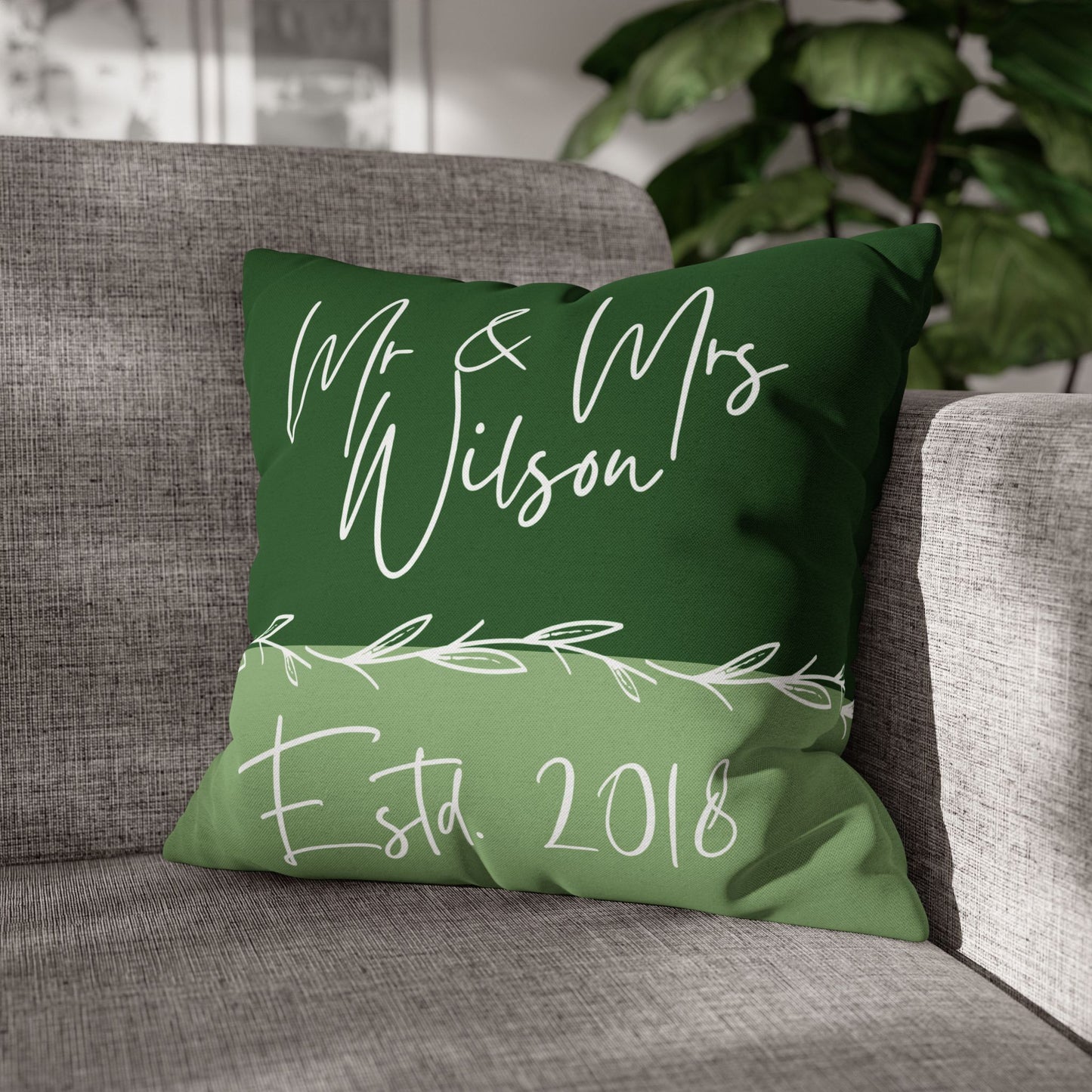 Mr & Mrs - Square Pillowcase