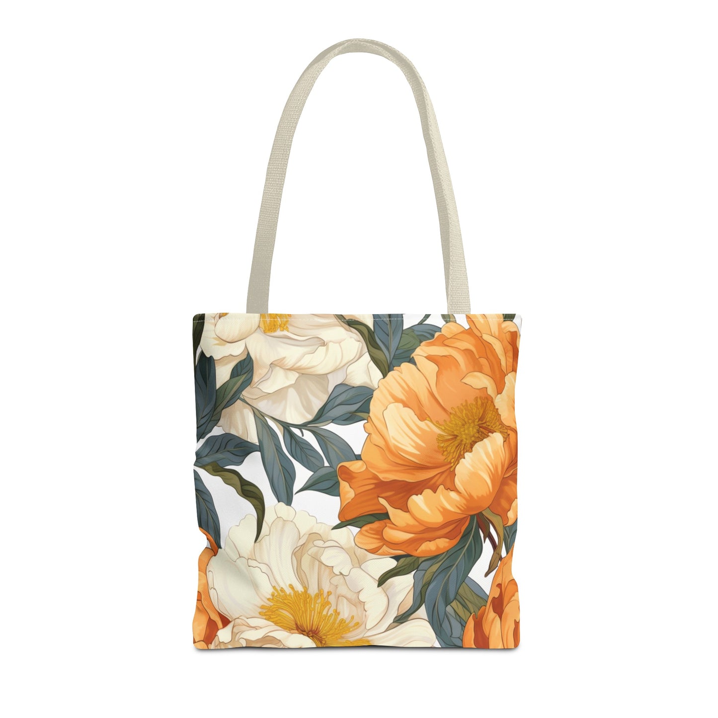 Orange Peonies Tote Bag