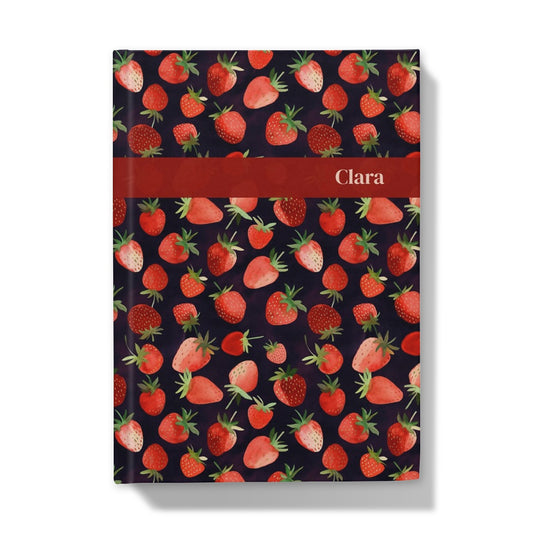 Midnight Strawberries Hardback A5 Journal