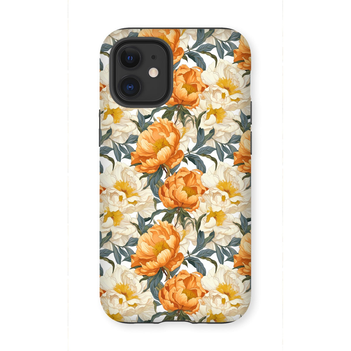 Orange Peonies Tough Phone Case