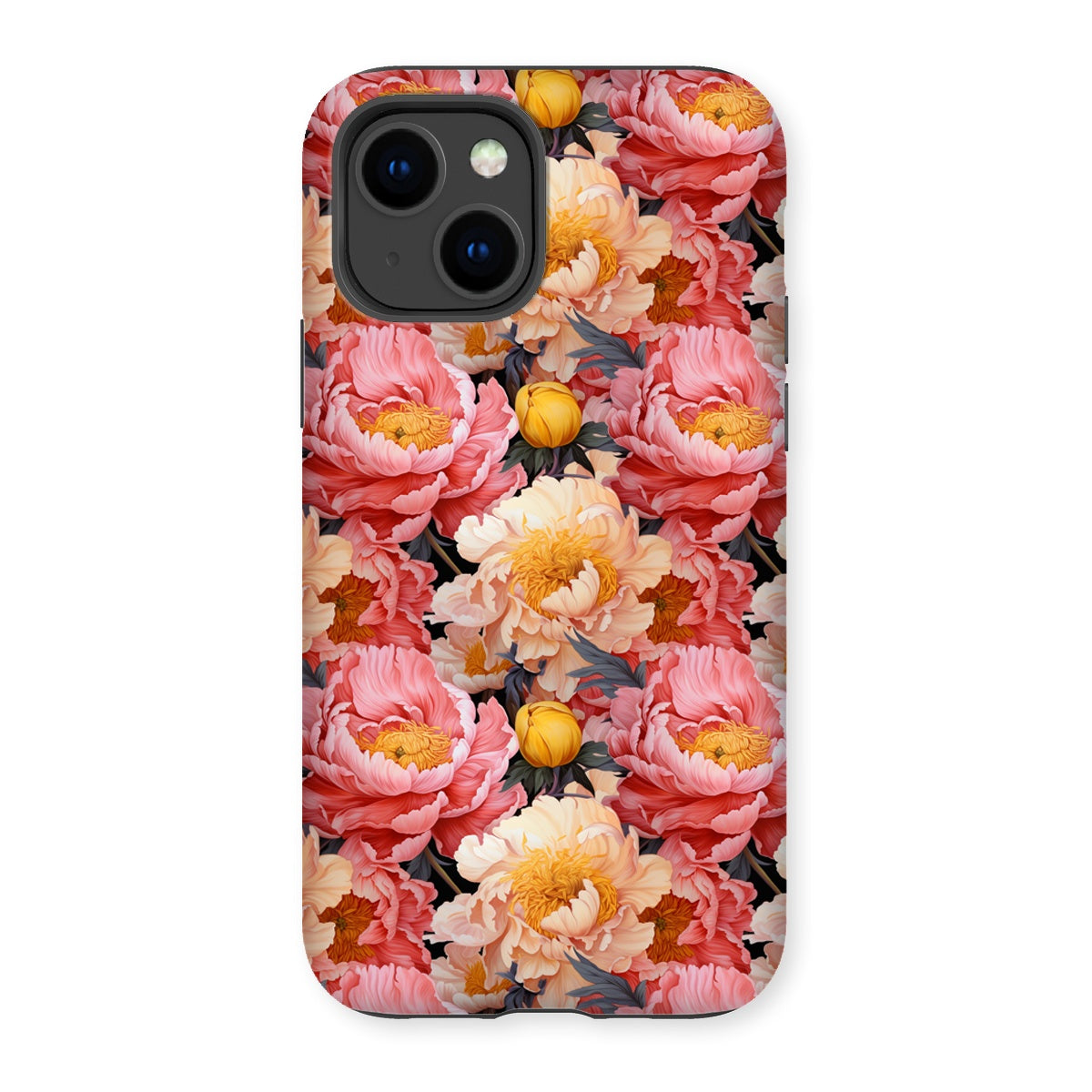 Pink Yellow Peonies Tough Phone Case