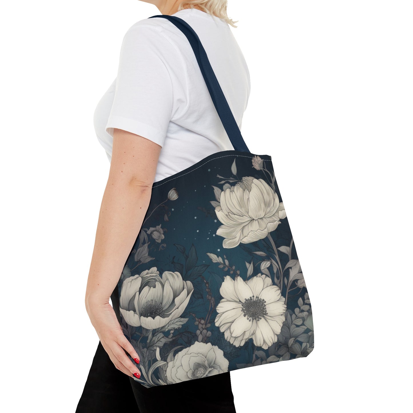 Evening Sky Peonies Tote Bag