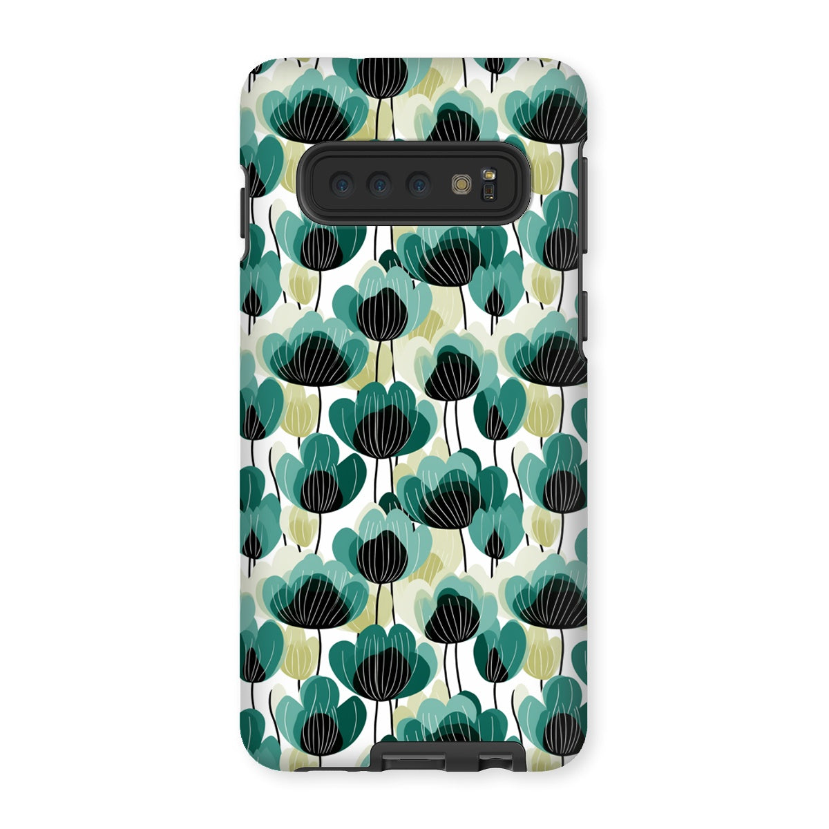 Nordic Floral Green Tough Phone Case