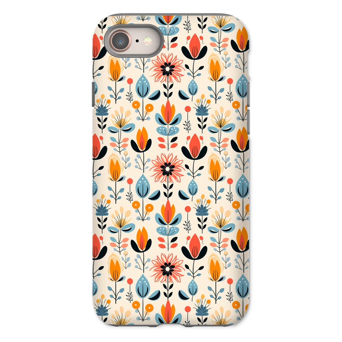 Folk Floral Tough Phone Case