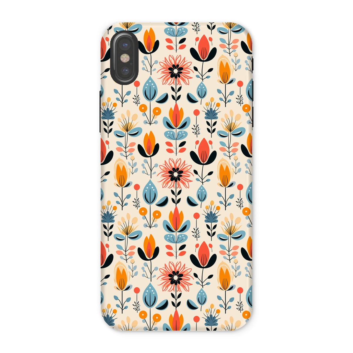 Folk Floral Tough Phone Case