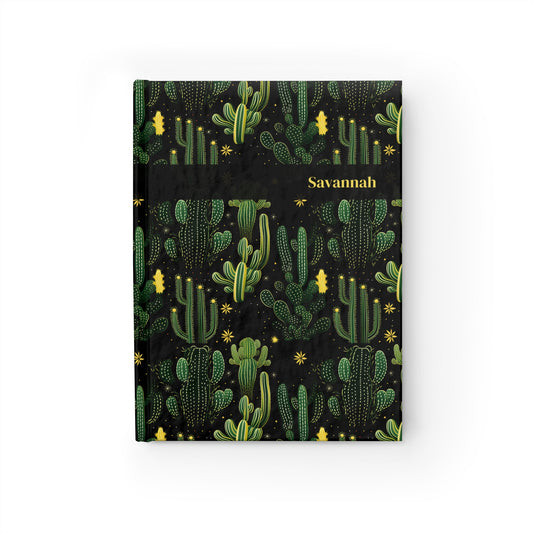 Sparkly Cactus Journal - Ruled Line