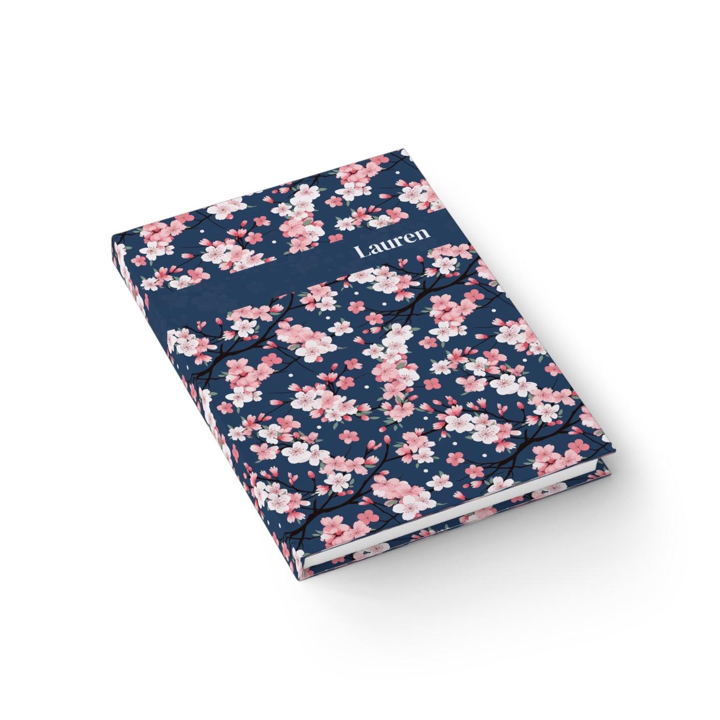 Midnight Cherry Blossom Journal - Ruled Line