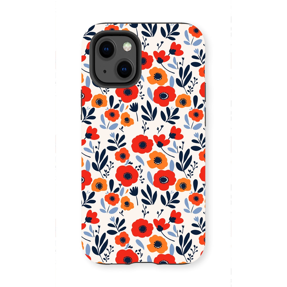 Orange Red Poppies Tough Phone Case