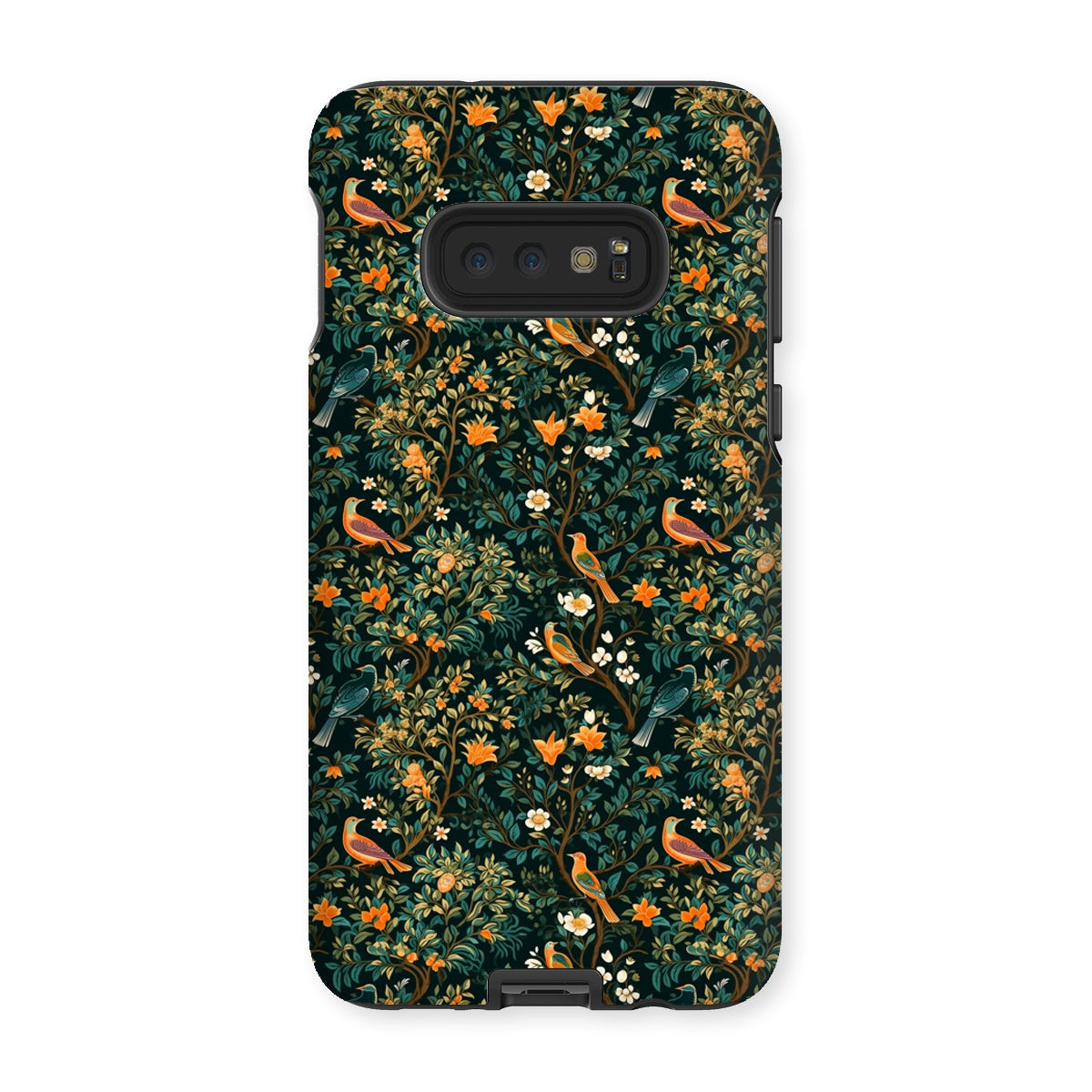 Midnight Birds Floral Tough Phone Case