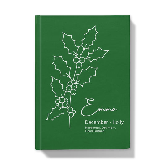 December Birthflower Hardback Journal