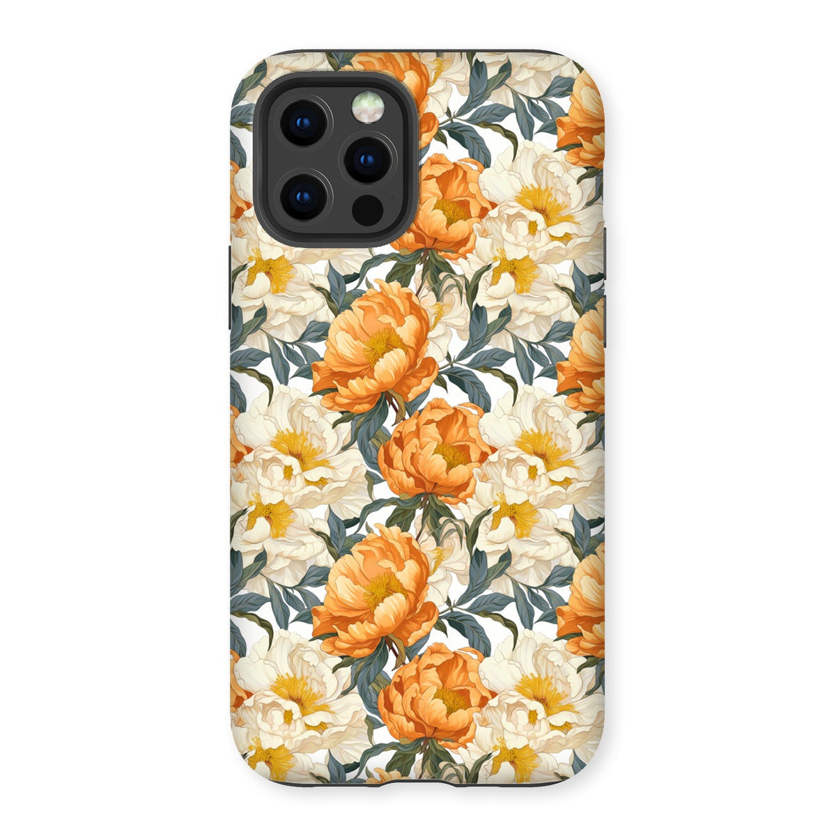 Orange Peonies Tough Phone Case