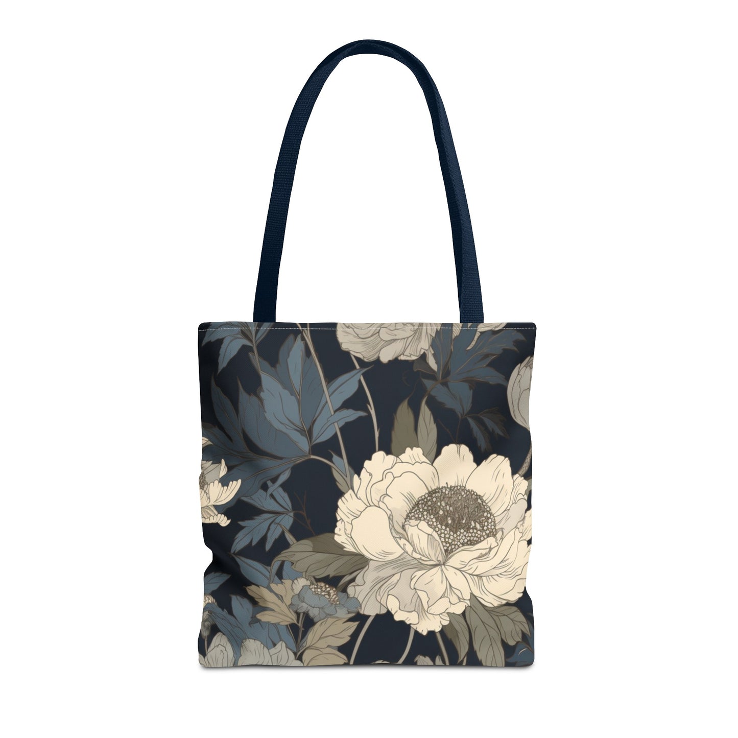 Midnight Peonies Tote Bag