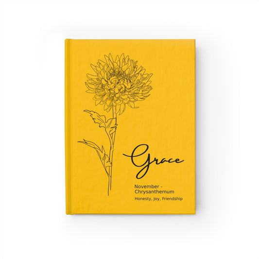 November Birthflower Journal - Ruled Line