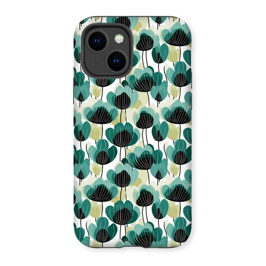 Nordic Floral Green Tough Phone Case