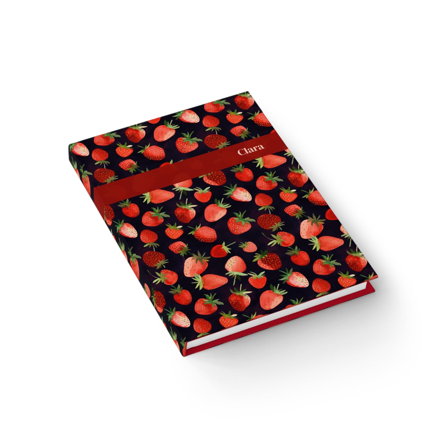 Midnight Strawberries Journal - Ruled Line