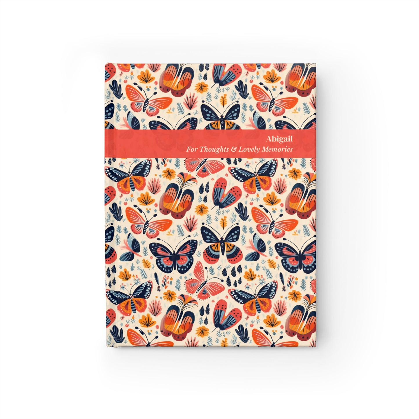 Butterfly Ruled Lined Journal - For Thoughts & Lovely Memories