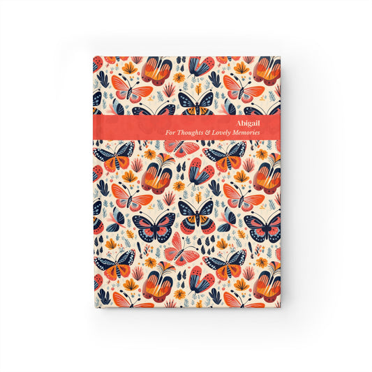 Butterfly Ruled Lined Journal - For Thoughts & Lovely Memories