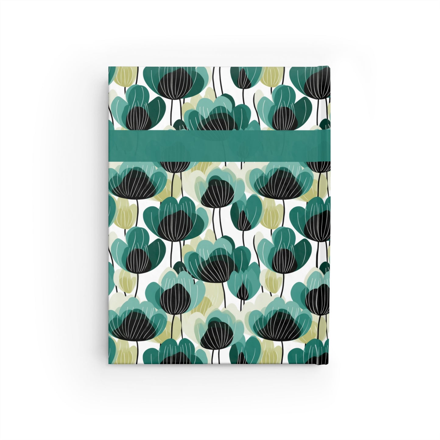 Nordic Floral Green Journal - Ruled Line