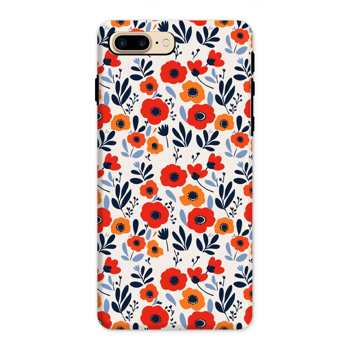 Orange Red Poppies Tough Phone Case