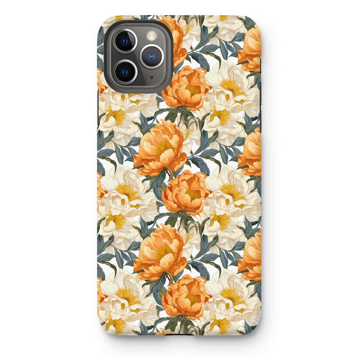 Orange Peonies Tough Phone Case