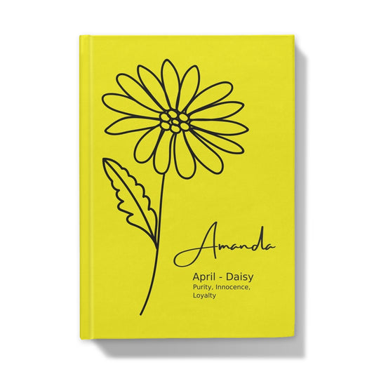 April Birthflower Hardback Journal