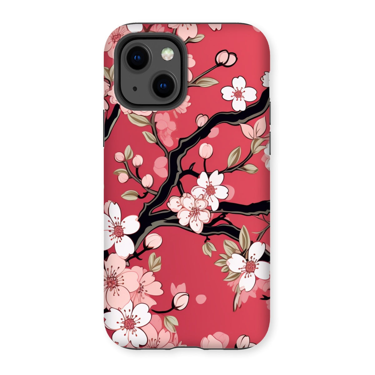 Fuchsia & Cherry Blossom Tough Phone Case