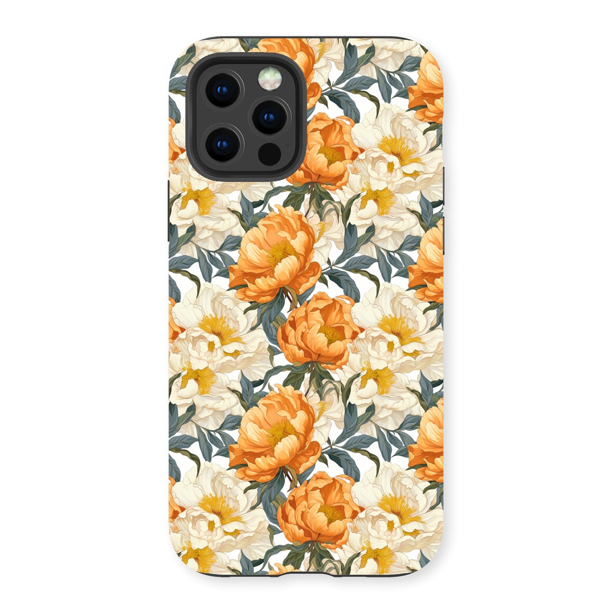 Orange Peonies Tough Phone Case