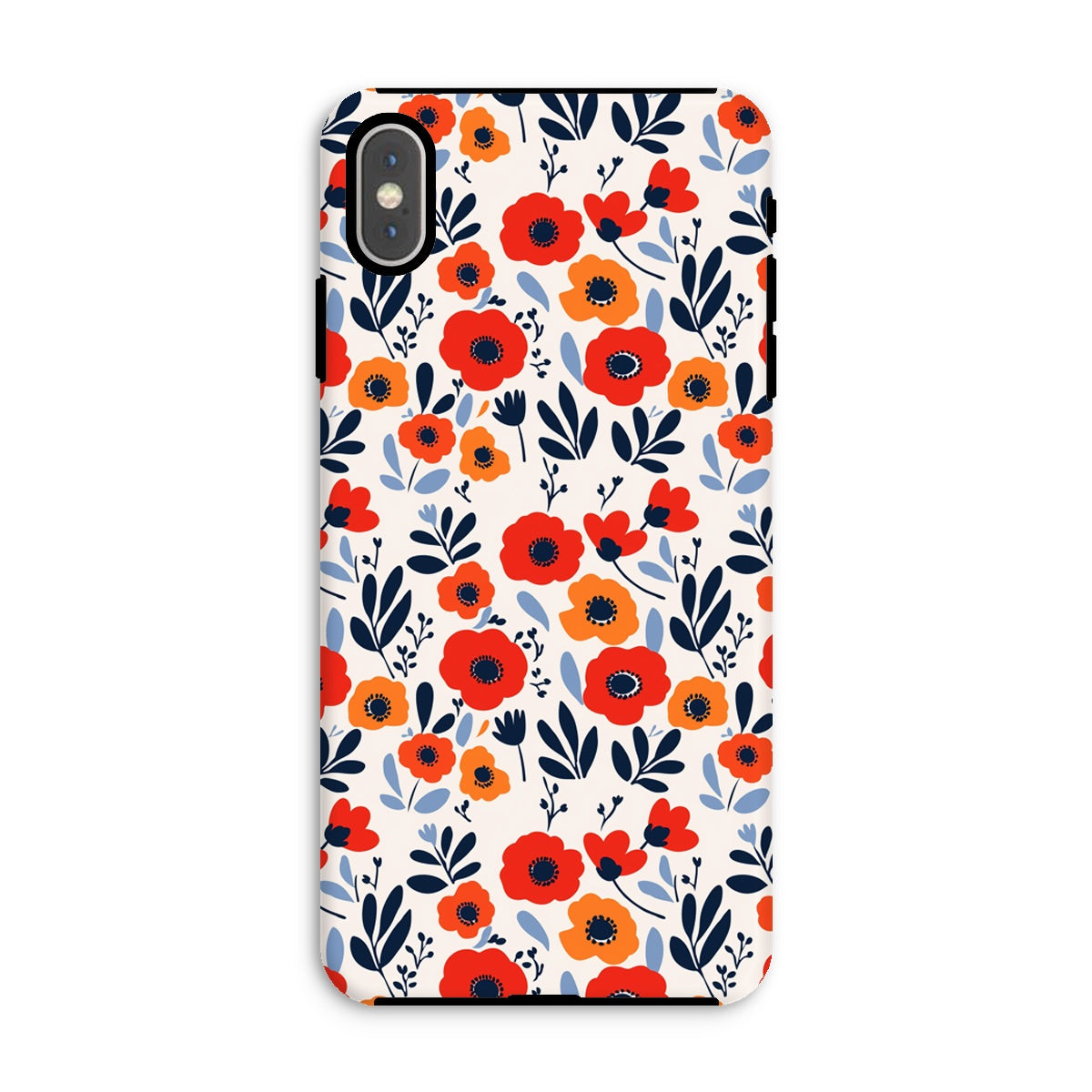 Orange Red Poppies Tough Phone Case