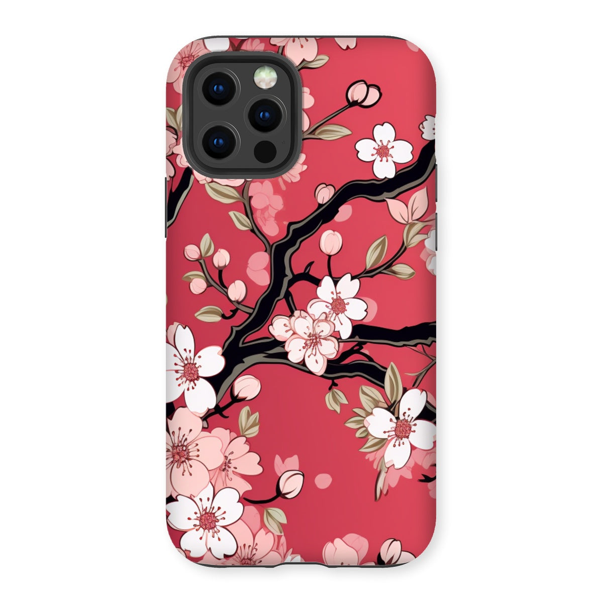 Fuchsia & Cherry Blossom Tough Phone Case