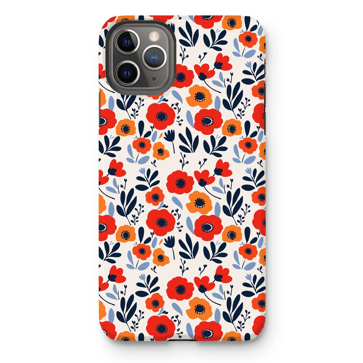 Orange Red Poppies Tough Phone Case