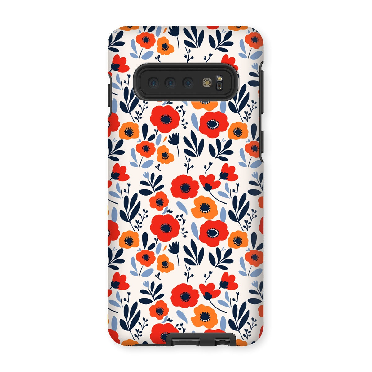 Orange Red Poppies Tough Phone Case