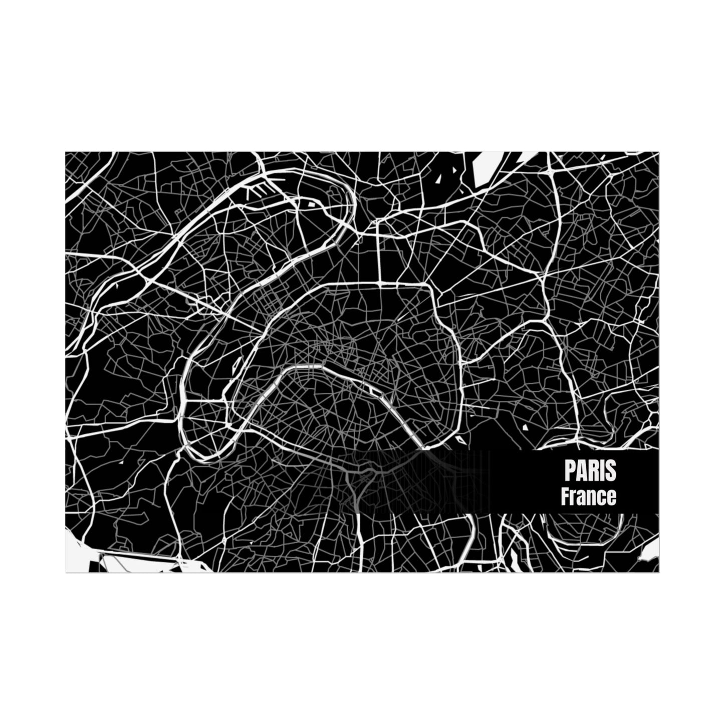 Paris Map Rolled Poster