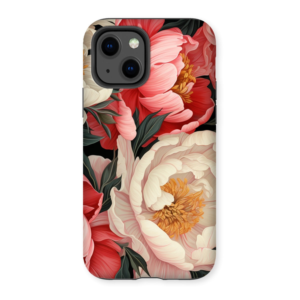 Pink White Peonies Tough Phone Case