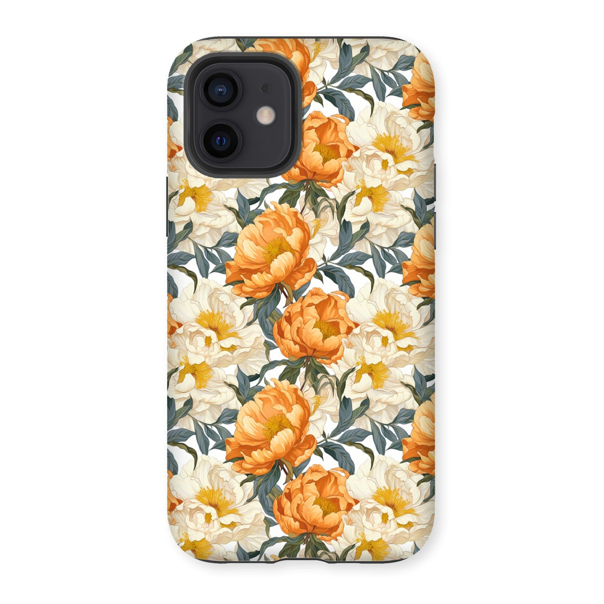 Orange Peonies Tough Phone Case