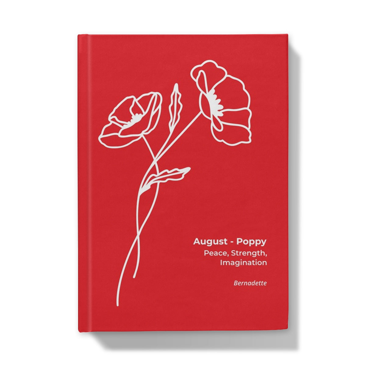 August Birthflower Hardback A5 Journal