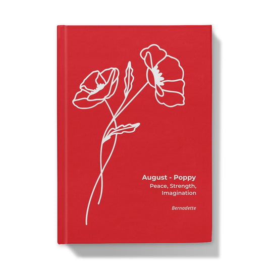 August Birthflower Journal - Ruled Line