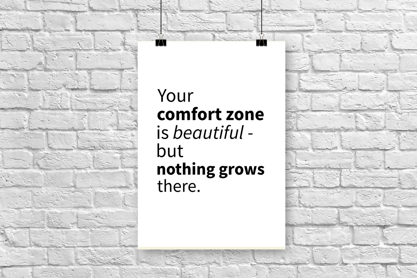 Comfort Zone Motivational Poster 20x25 cm / 8x10″
