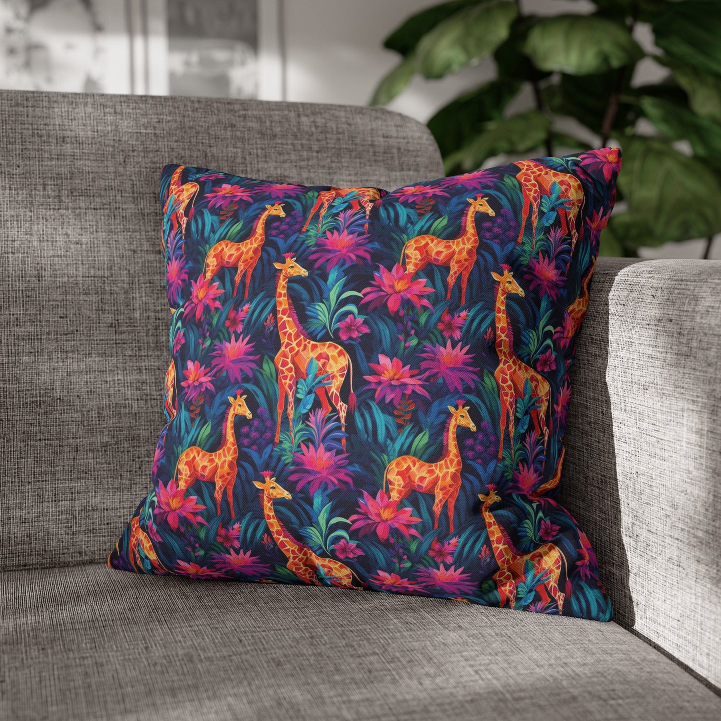 Giraffe Maximalist Premium Pillow Case