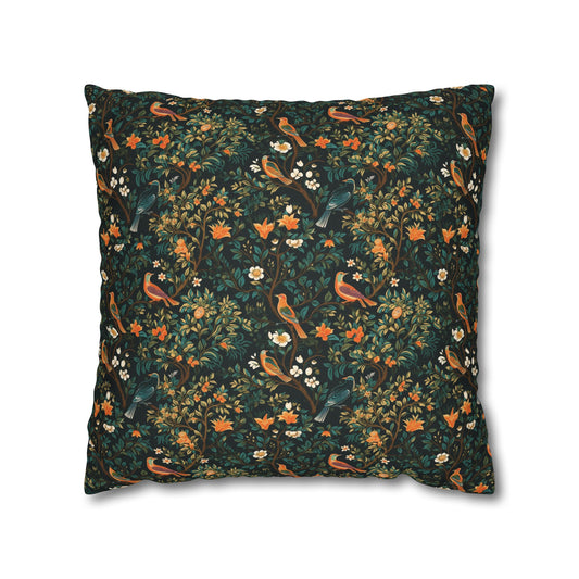 Floral Birds Premium Pillow Case