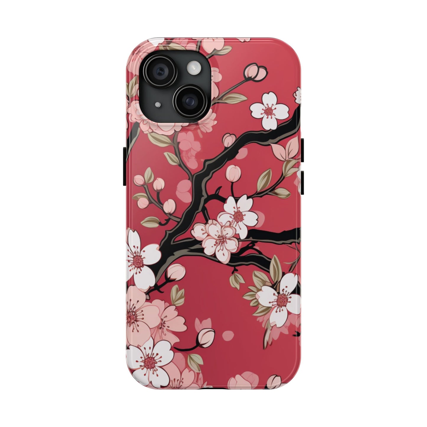 Fuchsia & Cherry Blossom Tough Phone Case