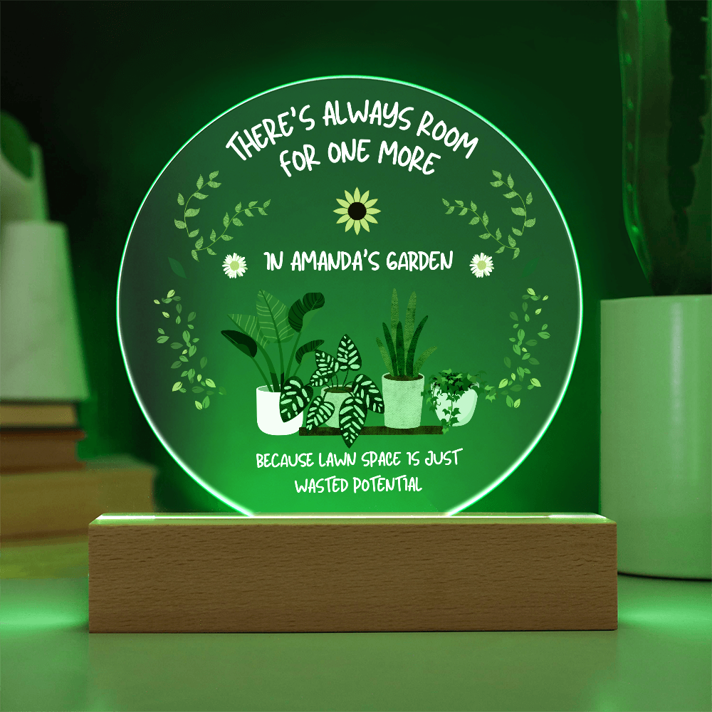 'One More Plant' Gardener Acrylic Plaque