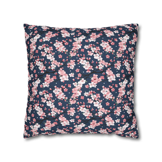 Midnight Cherry Blossom Premium Pillow Case