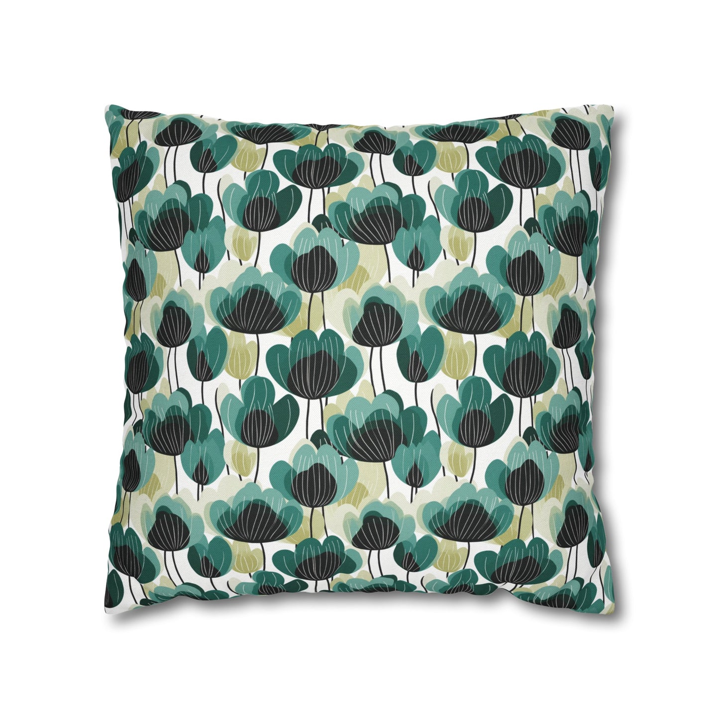 Nordic Floral Green Premium Pillow Case