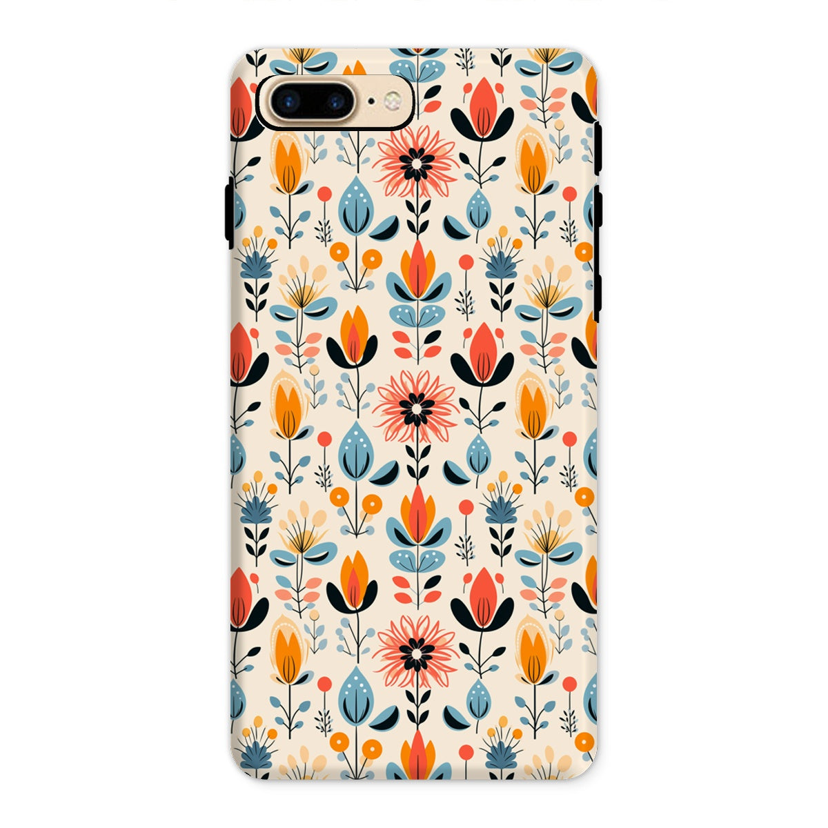 Folk Floral Tough Phone Case